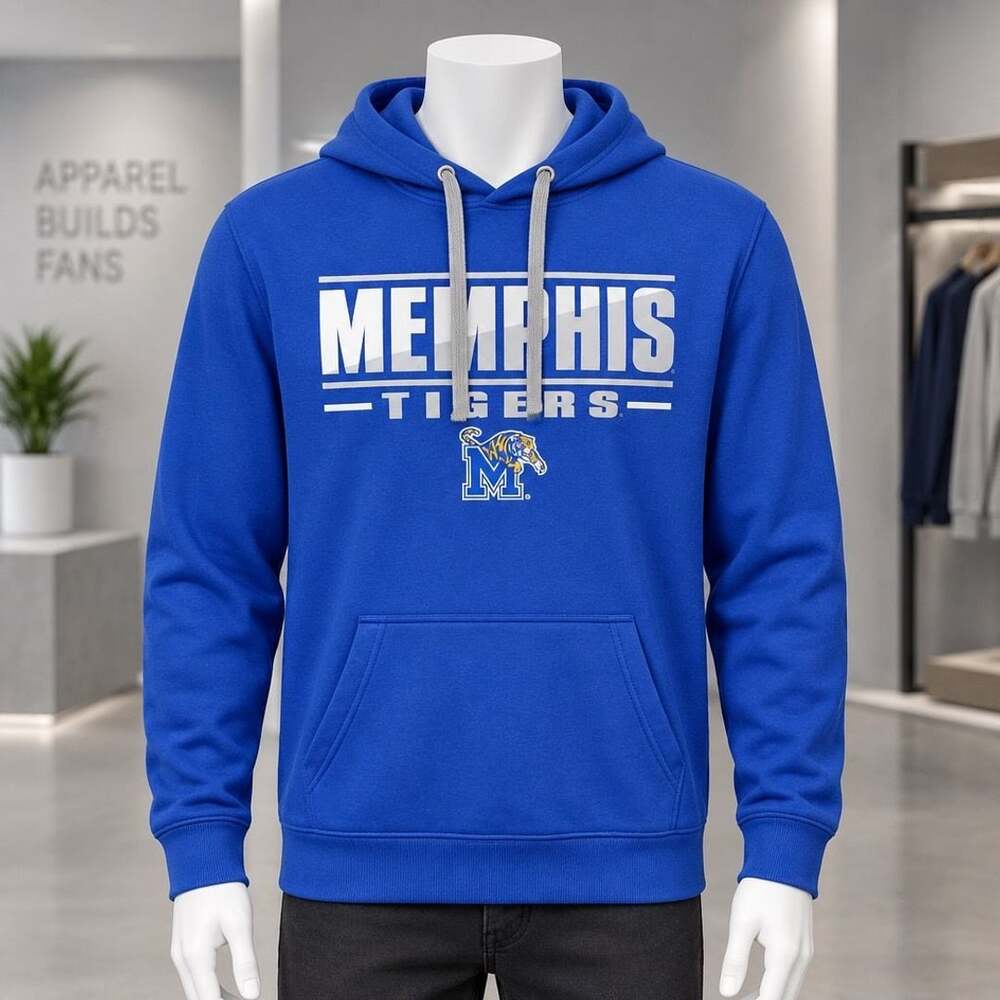 Stadium Athletics Memphis Tigers Hoodie Size L Royal Blue